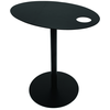 Alterego Table d'appoint ovale 'MASA' en métal noir