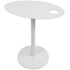 Alterego Table d'appoint ovale 'MASA' en métal blanc