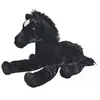 NICOTOY Grand Peluche : Cheval Noir Couche 61cm - Peluche Enfant - Doudou