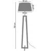 Lampadaire TOSEL VILI A tissu naturel,aluminium D 40 x  H 155 cm