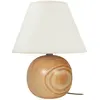 TOSEL LAMPE BOIS - Lampe de chevet globe bois naturel TU