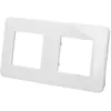 Plaque de finition blanche double Efapel Latina 42920T