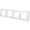 Plaque de finition blanche quadruple Efapel Latina 42940T