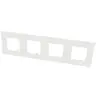 Plaque de finition blanche quadruple Efapel Quadra (45x45) 45940T