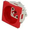 Efapel - Prise de courant 16A 2P+T rouge Quadra & Latina (45x45)