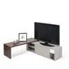 TemaHome Symbiosis Move Meuble TV, Effet Béton et Noir 110x35x32 cm