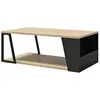 TEMAHOME Table basse chêne clair et noir H36
