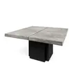 Temahome - Table à manger carrée 130 cm décor béton et noir - dinny