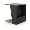 Temahome Table D'appoint Albi Placage Noyer Et Noir Laqué - Temahome