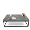 Tema Home Symbiosis Petra Table Basse Béton et Pieds métal Noir 120x75x38 cm