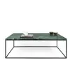 TemaHome Table basse avec plateau en marbre noir et piètement noir - lydia