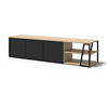 TEMAHOME Meuble TV chêne clair et noir H45