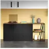 TEMAHOME Buffet noyer et noir laqué H81