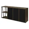 TEMAHOME Buffet chêne clair et blanc laqué H81