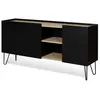 Temahome Buffet Nina Chêne Clair Et Noir 180 X 42 - Temahome