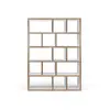 TEMAHOME Etagère 5 niveaux 150x34x198 cm décor blanc mat et chêne - poppy