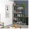 Temahome Bibliothèque Albi Placage Noyer Et Métal Noir - Temahome