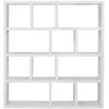 Maisonetstyles Etagère 4 Niveaux 150x34x159 Cm Décor Blanc Mat - Poppy