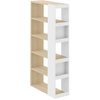 Temahome - Bibliothèque 5 niches 90x34x188 cm chêne clair et blanc - ella
