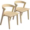 TEMAHOME Lot de 2 chaises bois massif Teva  Bois
