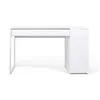 TemaHome ATYLIA Bureau Design Blanc et Chrome Prado