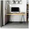 POP UP HOME - Bureau Trestle - Bois naturel - Panneau aggloméré - Designer Nádia Scores