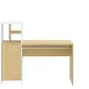 Temahome - Bureau 1 porte et rangements 130x50x113 cm décor chêne clair et blanc