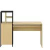 Temahome - Bureau 1 porte et rangements 130x50x113 cm décor chêne clair et noir