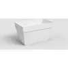 ARTEVASI Jardinière Capri Xl - 40 x 80 x H 40 cm - 100 L - Blanc