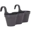 ARTEVASI Pot de fleurs pour balcon Capri - 30,5 x 54 x H 28 cm - 11 L - Gris