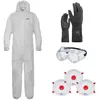 Vito - Kit de Protection Jardin Phytosanitaire epi Combinaison Taille xl, Lunettes et Gants de Protection Agriculture
