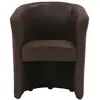 Fauteuil fixe NAOMI coloris marron foncé vintage