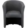 Fauteuil fixe NAOMI coloris PU gris anthracite