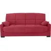 Clic clac 3 places MEGAN 14 - Tissu Soro rouge - Avec accoudoirs - Cou...