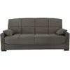 Canapé clic clac 3 places - Taupe - Matelas 17 cm - L223 x P96 x H 103...