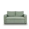 Canape droit convertible vert 3 places