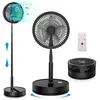 Ventilateur sur Pied Portable Silencieux.9''Noir Ventilateurs avec Tél...