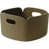 Panier carré en fibres recyclées marron vert 28x28cm Restore - Muuto