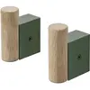 Muuto - Patère Attach - Vert - Chêne - Designer Dimitri Bähler