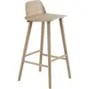 Tabouret de bar 75 cm en chêne naturel Nerd - Muuto
