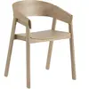 Chaise avec accoudoirs en chêne naturel Cover - Muuto