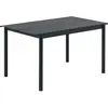 Muuto - Table rectangulaire Linear - Noir - Acier revêtement poudre - ...