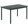 Muuto - Table rectangulaire Linear - Vert - Acier revêtement poudre - ...