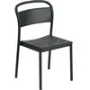 Chaise d'extérieur en acier noir Linear - Muuto
