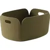 Panier rectangulaire marron vert Restore - Muuto