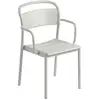 Muuto - Fauteuil empilable Linear - Gris - Acier revêtement poudre - D...
