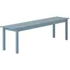 Banc d'extérieur en acier bleu ciel 170 x 34 cm Linear - Muuto