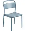 Chaise d'extérieur en acier bleu ciel Linear - Muuto