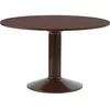 Table à manger ronde en linoléum et acier rouge 120 cm Midst - Muuto
