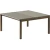 Table basse en grès taupe wavy et chêne foncé 85 x 80 cm Couple - Muut...